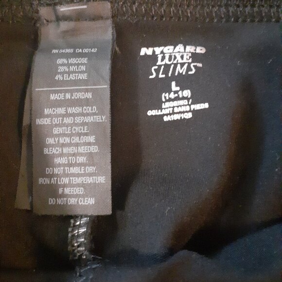 Nygard Luxe Slims. Black, Size Large. - Picture 2 of 4